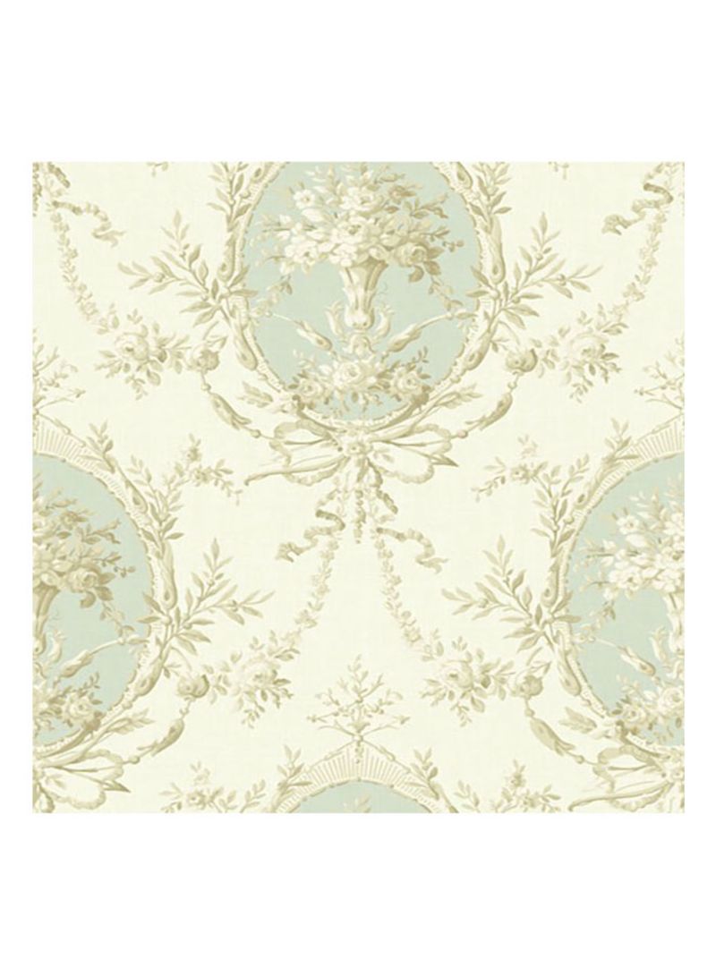 Willow Cottage Roses Pattern Wallpaper Beige/green - Placemat , HD Wallpaper & Backgrounds