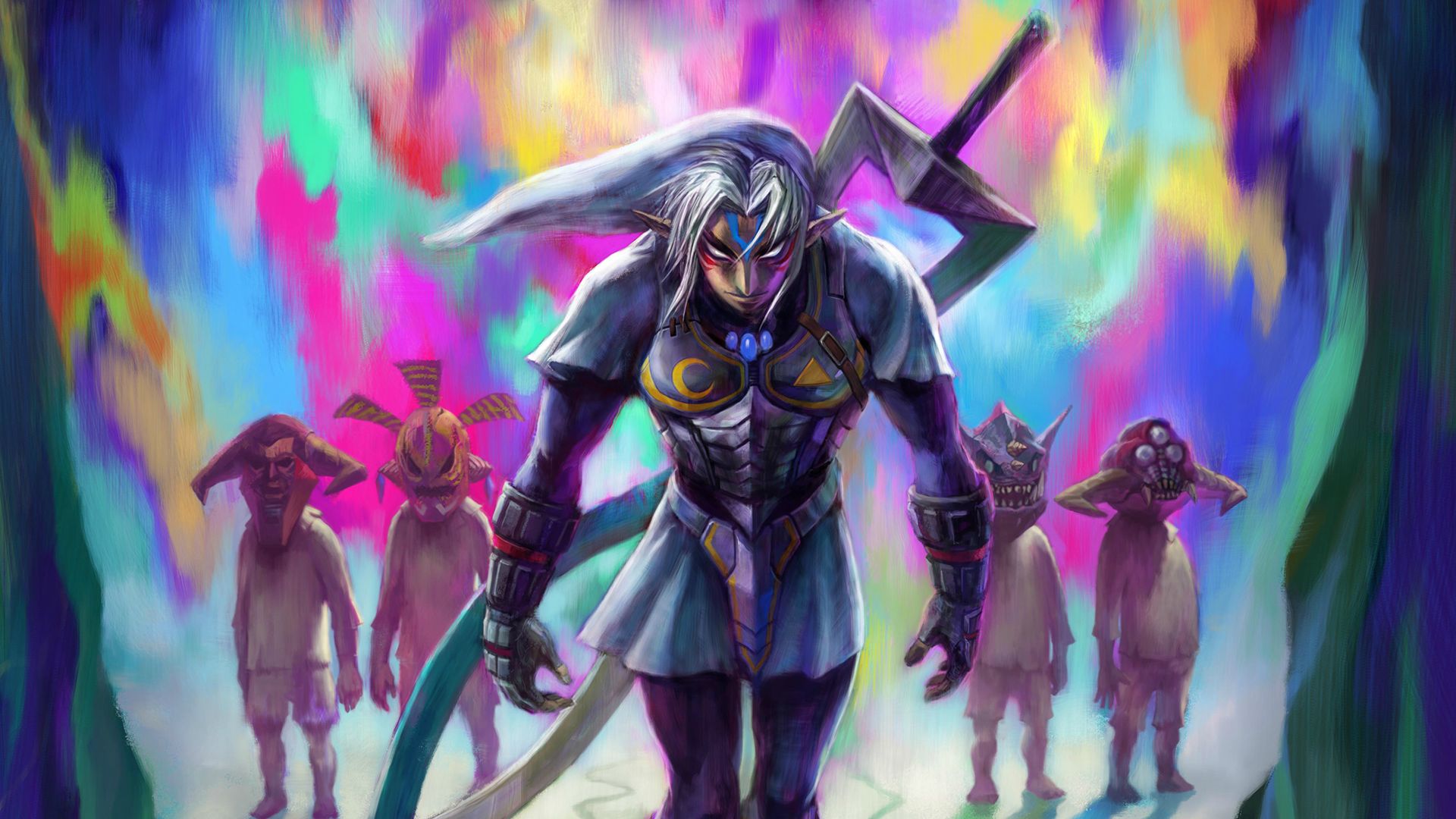 Fierce Deity Link Artwork From Majora's Mask 3d [1920x1080] - Fierce Deity , HD Wallpaper & Backgrounds