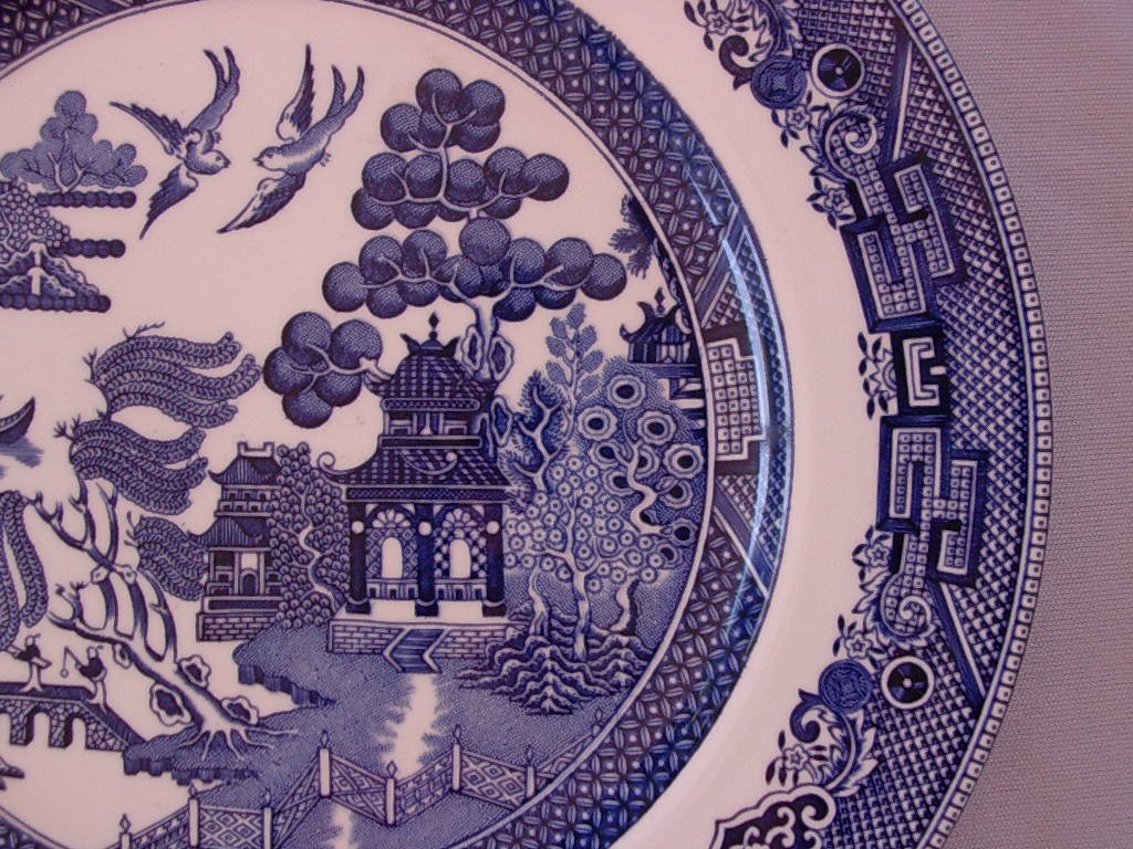 Willow Pattern Close Up - Johnson Brothers Blue Willow , HD Wallpaper & Backgrounds
