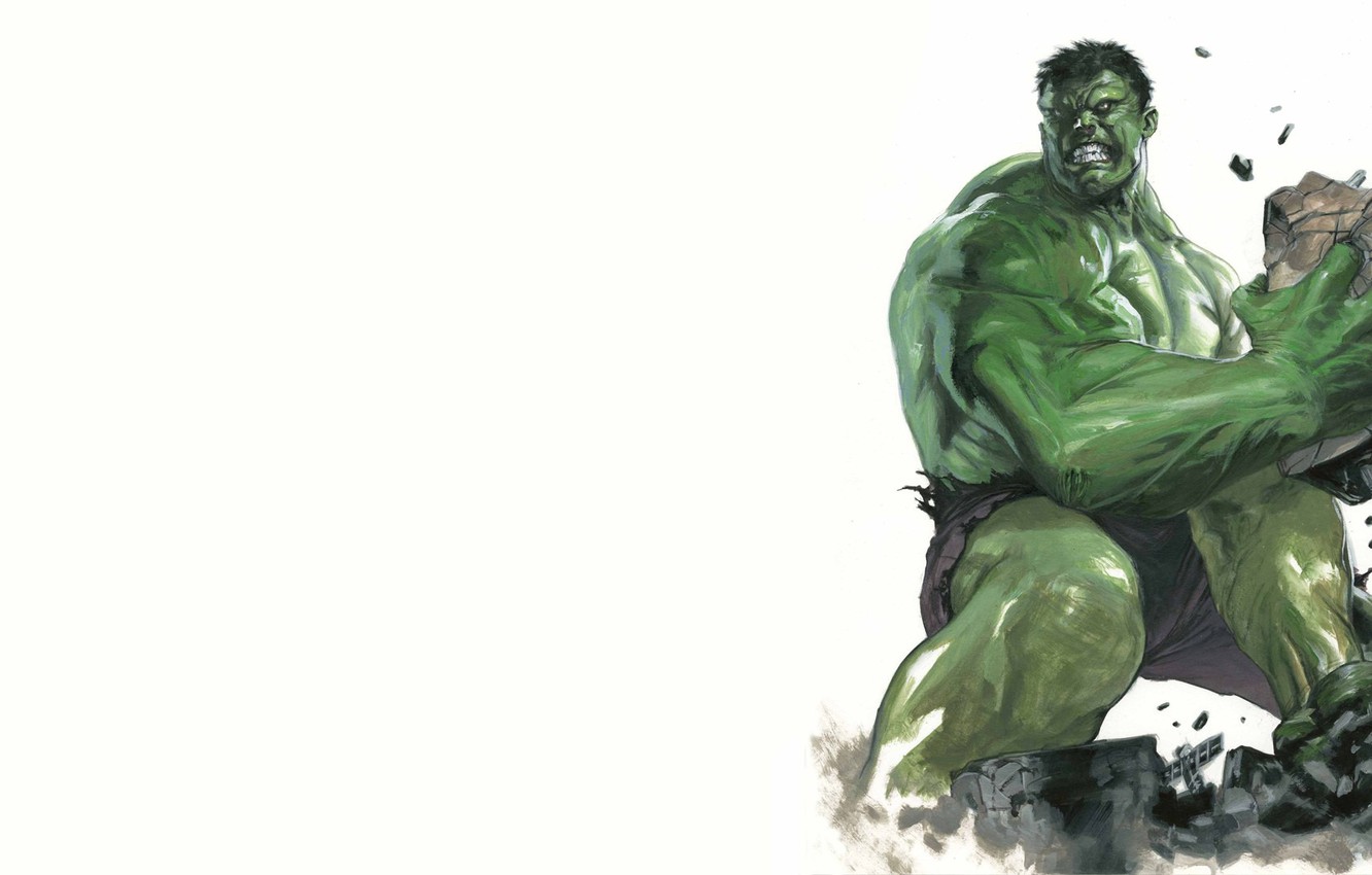 Photo Wallpaper The Wreckage, Green, Hulk, Hulk, Fierce, - Marvel Comics 80th Anniversary , HD Wallpaper & Backgrounds