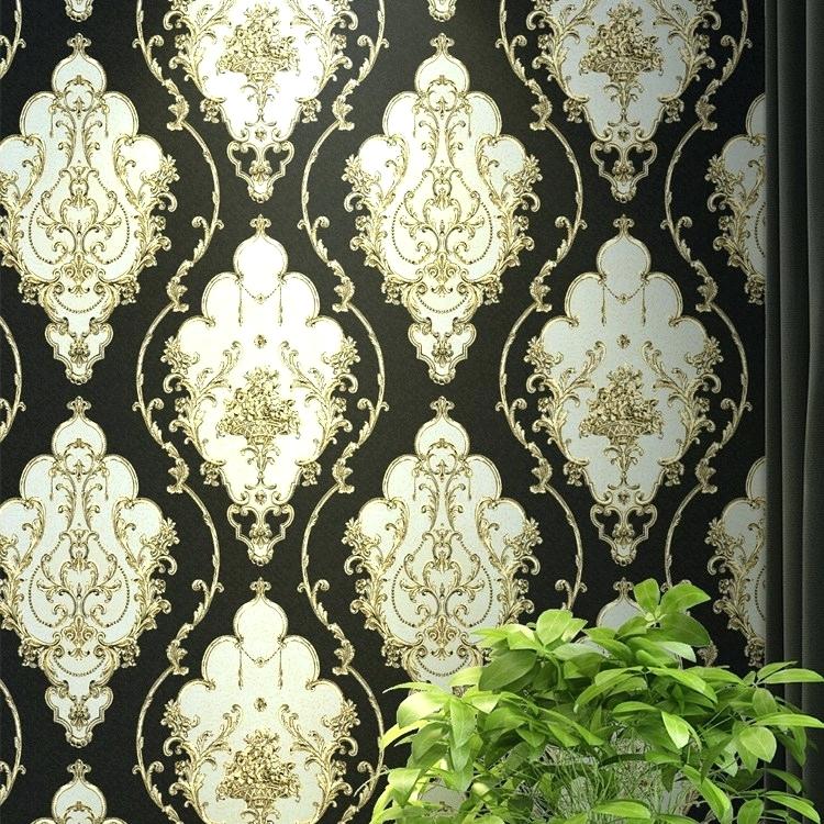 Victorian Wallpaper Gold Classic Floral Damask Wallpaper - Wall Wallpaper Gold And Black , HD Wallpaper & Backgrounds