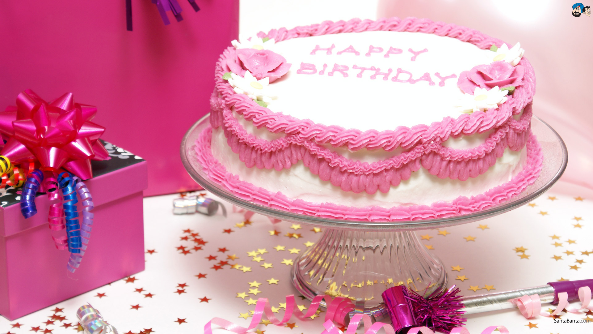 Birthday Wallpaper Name Edit Labzada - Beautiful Happy Birthday Cake , HD Wallpaper & Backgrounds