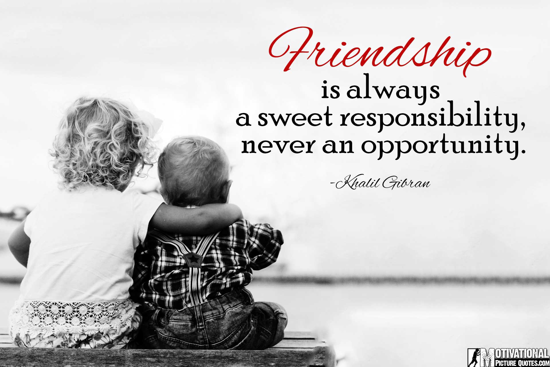Friendship Wallpapers With Wordings - Friendship Is A Responsibility , HD Wallpaper & Backgrounds
