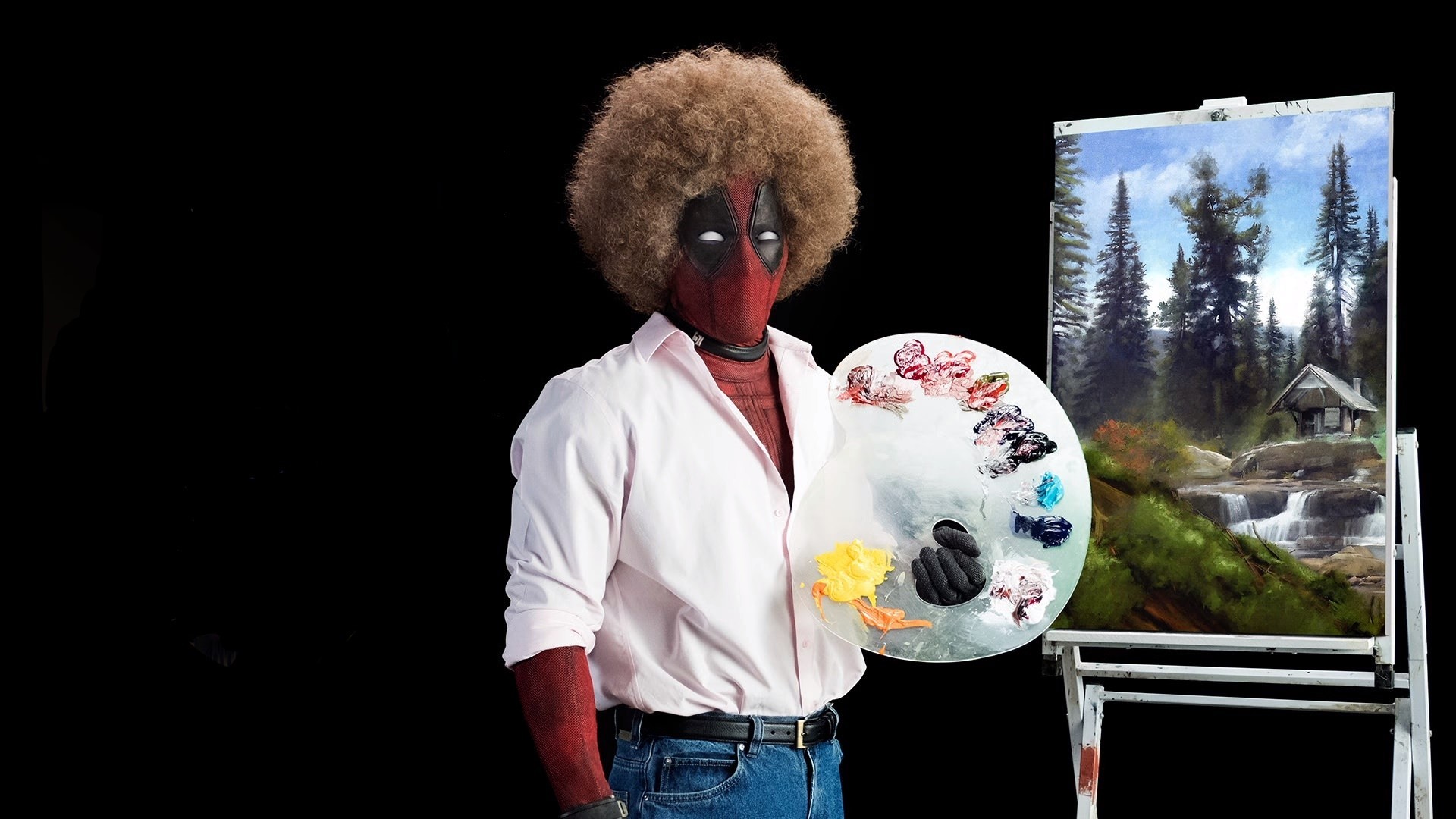 I Took The Steep 4k Wallpaper And Made It An Oil Painting\ - Deadpool Bob Ross , HD Wallpaper & Backgrounds