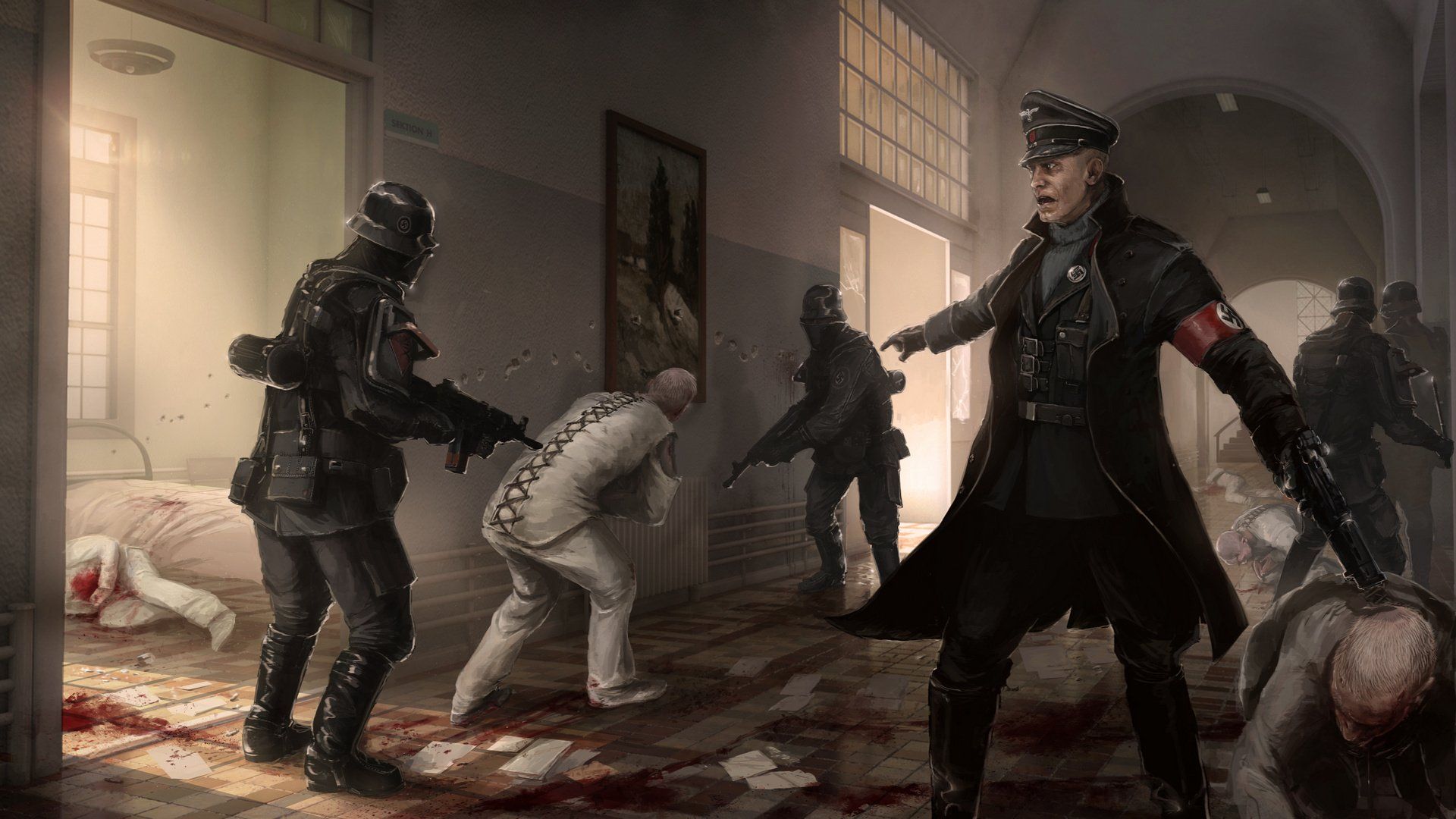 Video Game Wolfenstein - Wolfenstein The New Order Concept Art , HD Wallpaper & Backgrounds