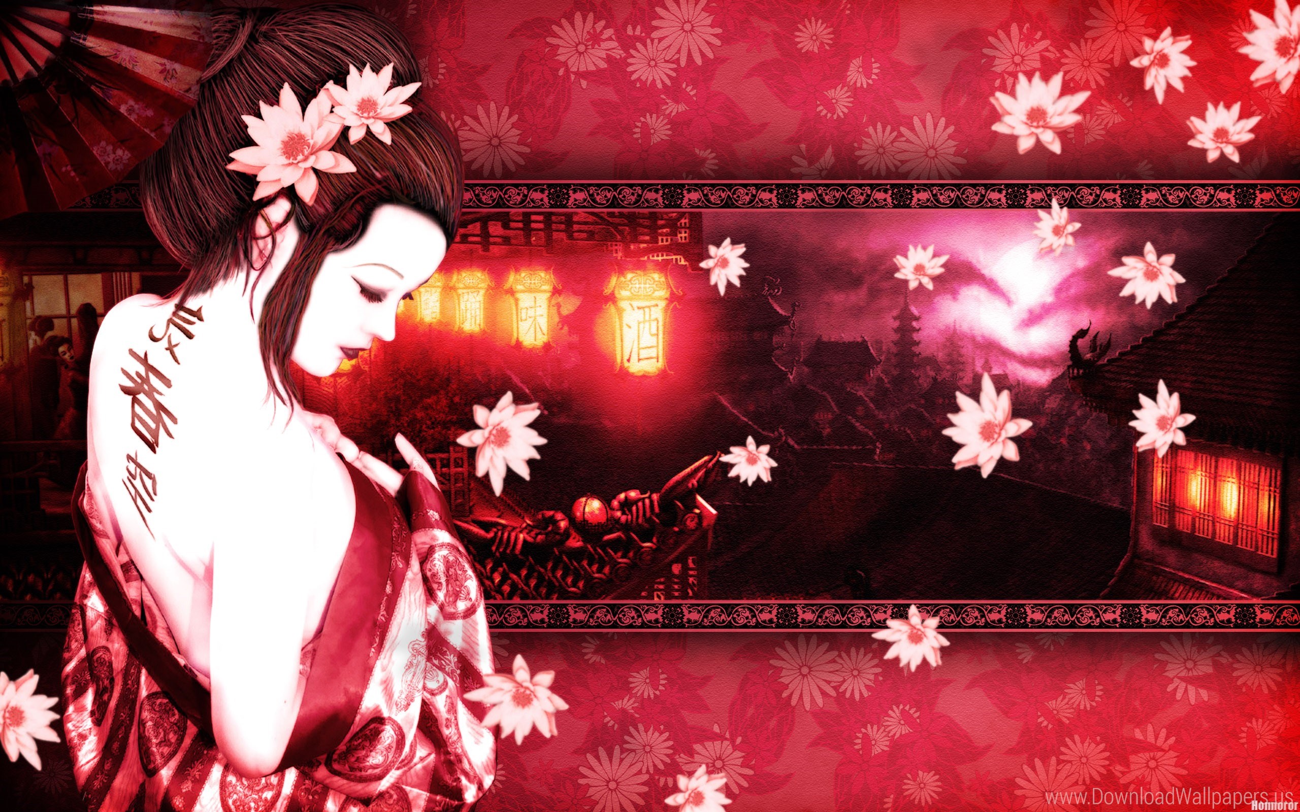 Geisha Wallpaper , HD Wallpaper & Backgrounds
