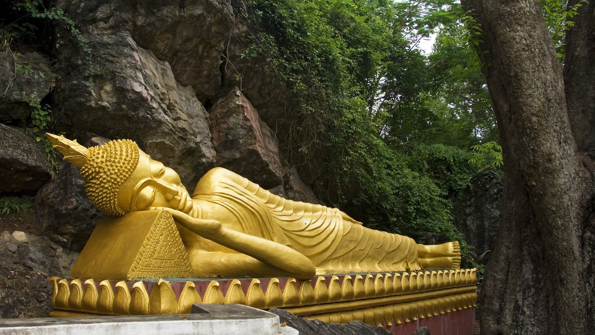 Buddha Laos Reclining Wallpaper - Ultra Hd Wallpaper Of Buddha , HD Wallpaper & Backgrounds