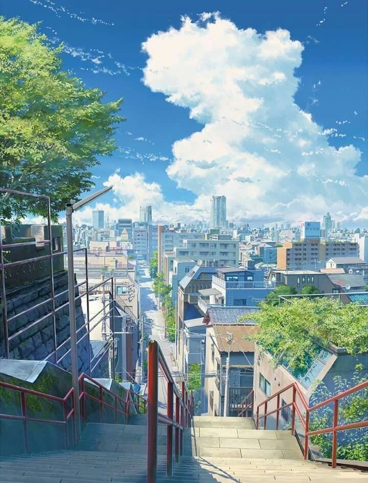 Anime Scenery Wallpaper, Anime Backgrounds Wallpapers, - Kimi No Na Wa Stairs , HD Wallpaper & Backgrounds