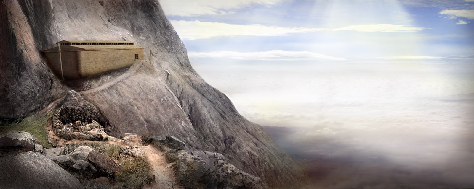 Feed Back And Advice On This Matte Painting I Am Doing - Noah Ark Landing , HD Wallpaper & Backgrounds