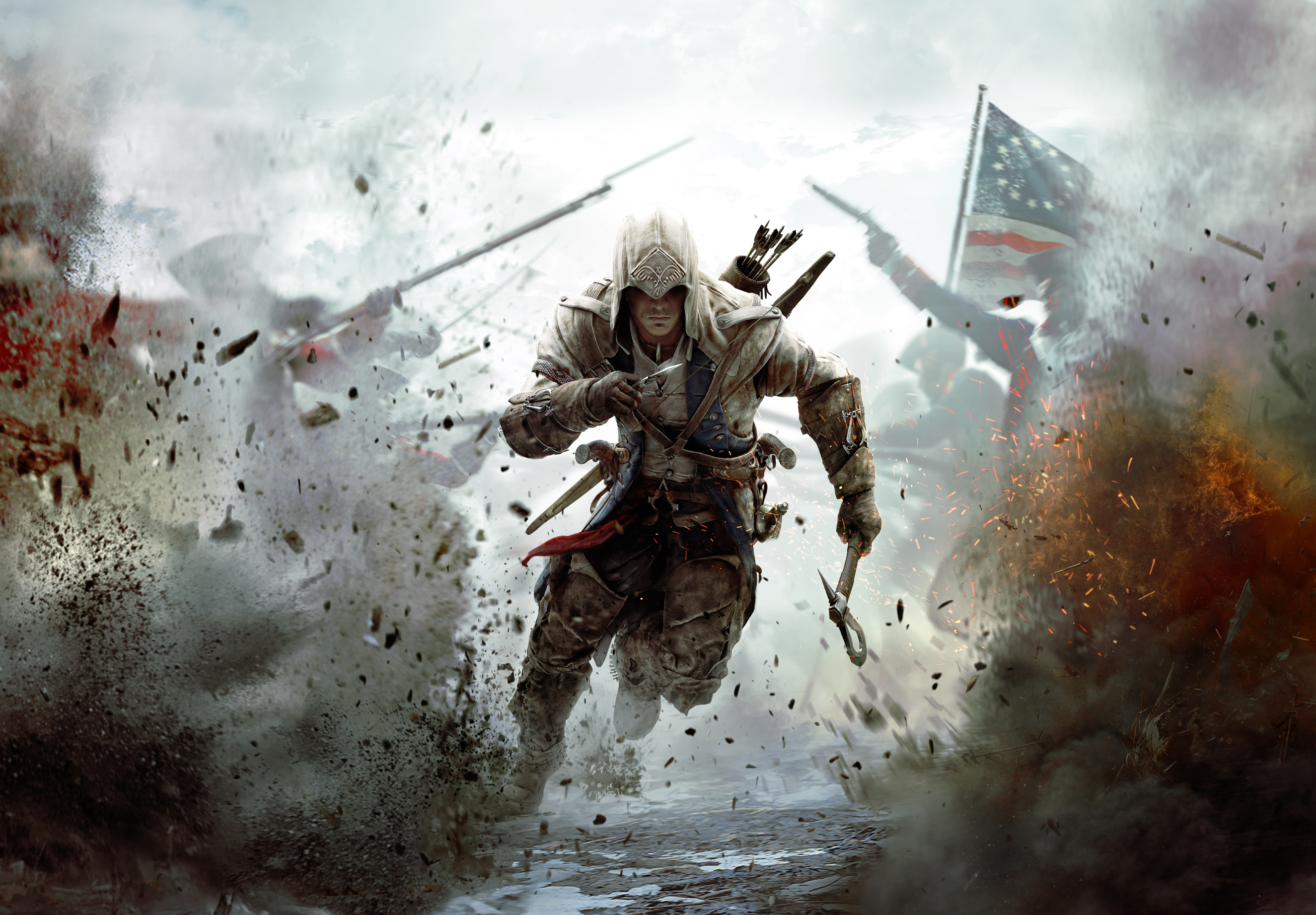 Assassin's Creed Iii Connor Warrior - Assassin's Creed Iii , HD Wallpaper & Backgrounds