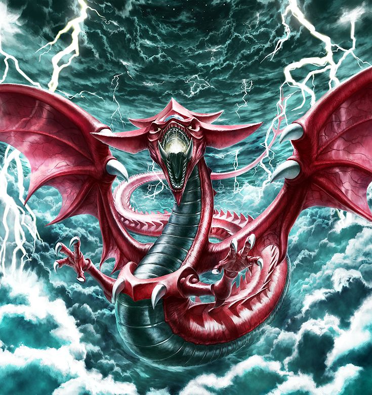 Lightning Dragon Wallpaper - Slifer The Sky Dragon Real , HD Wallpaper & Backgrounds