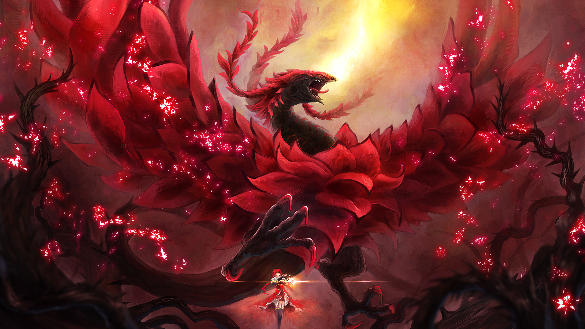 Yugioh Black Rose Dragon Playmat , HD Wallpaper & Backgrounds