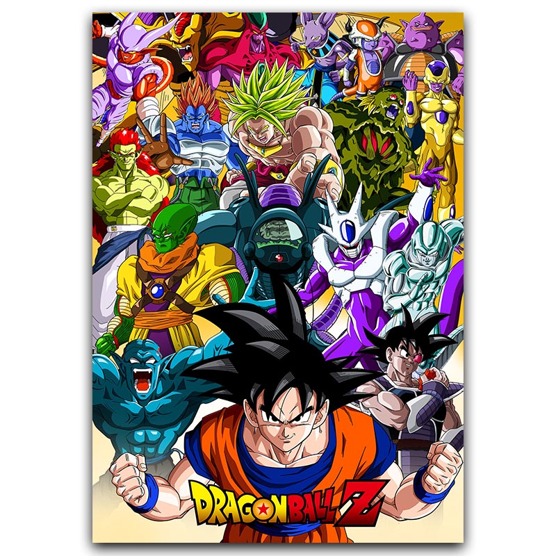 Dragon Ball Z Poster Goku Classic Anime Silk Art Poster - Dragon Ball Movies Poster , HD Wallpaper & Backgrounds