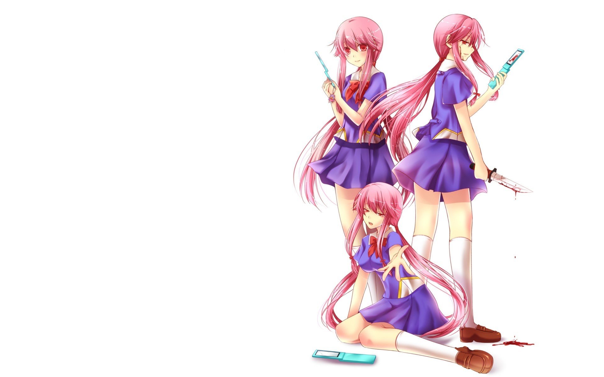 Mirai Nikki, Gasai Yuno, Anime, Yandere, Anime Girls - Wish I Had A Yandere Girlfriend , HD Wallpaper & Backgrounds
