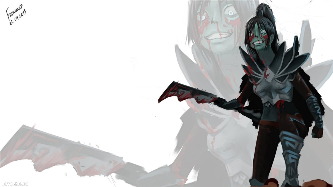 Yandere Mortred - Phantom Assassin Dota 2 Chibi , HD Wallpaper & Backgrounds