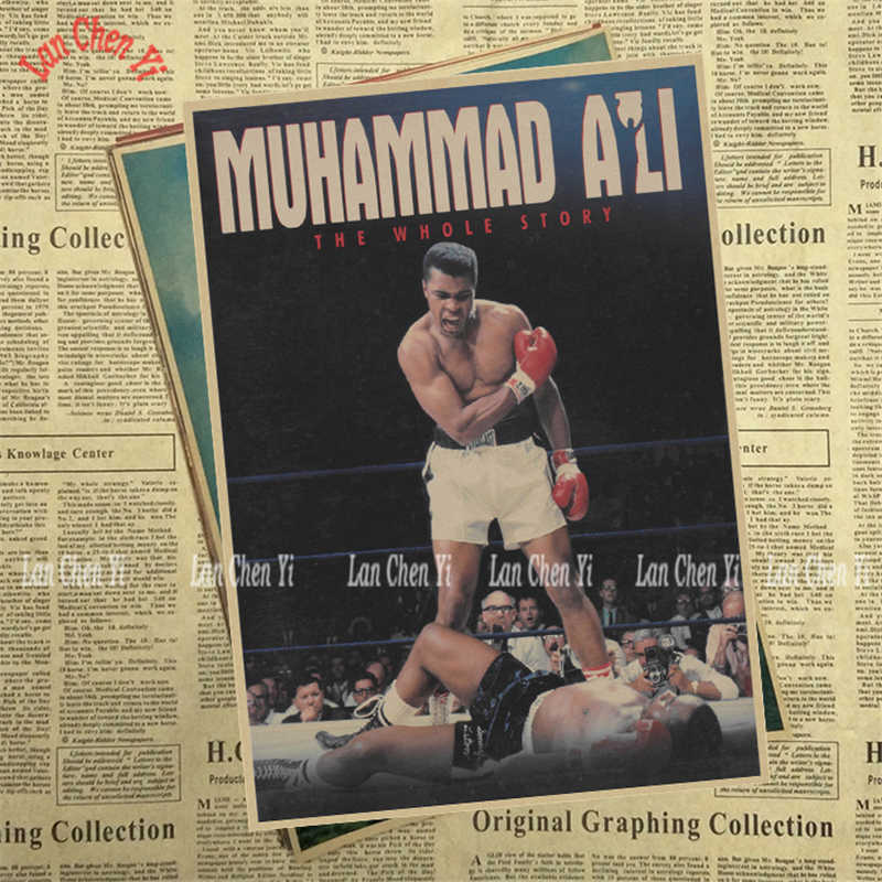 Boxing Champion Muhammad Ali Classic Kraft Paper Poster - Muhammad Ali Knockout Punch , HD Wallpaper & Backgrounds