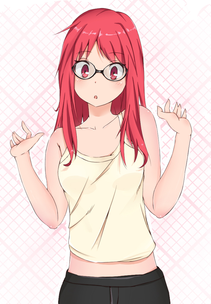 View Fullsize Karin Image - Red Haired Girl With Glasses Anime , HD Wallpaper & Backgrounds
