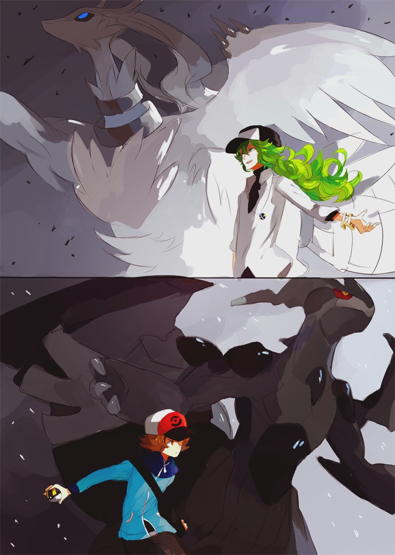 Download Pokémon Image - Touya And Zekrom , HD Wallpaper & Backgrounds