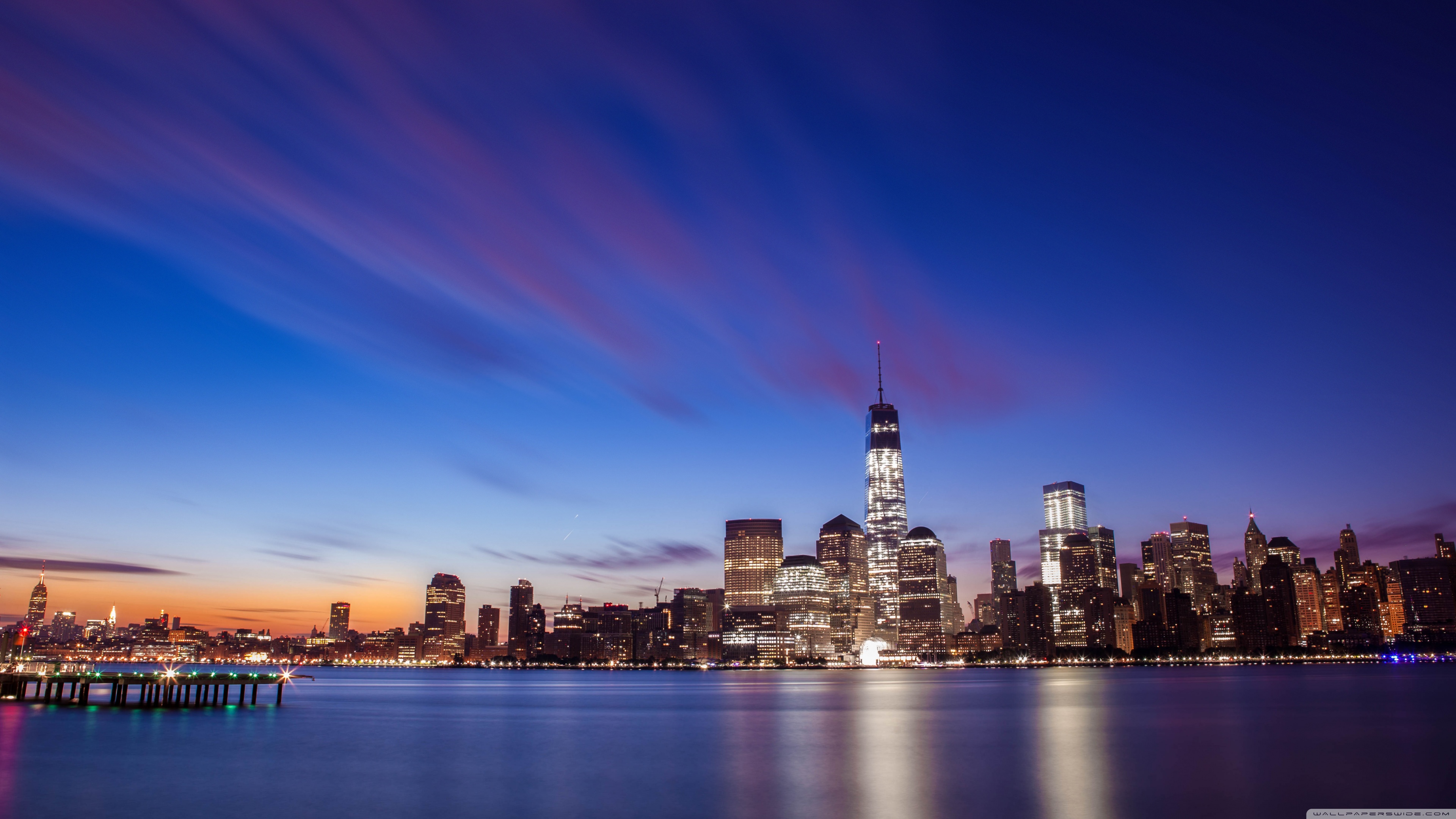 Cool Pictures City Skyline Hd Wallpaper Of City Hdwallpaper2013 - New York Skyline Hd , HD Wallpaper & Backgrounds