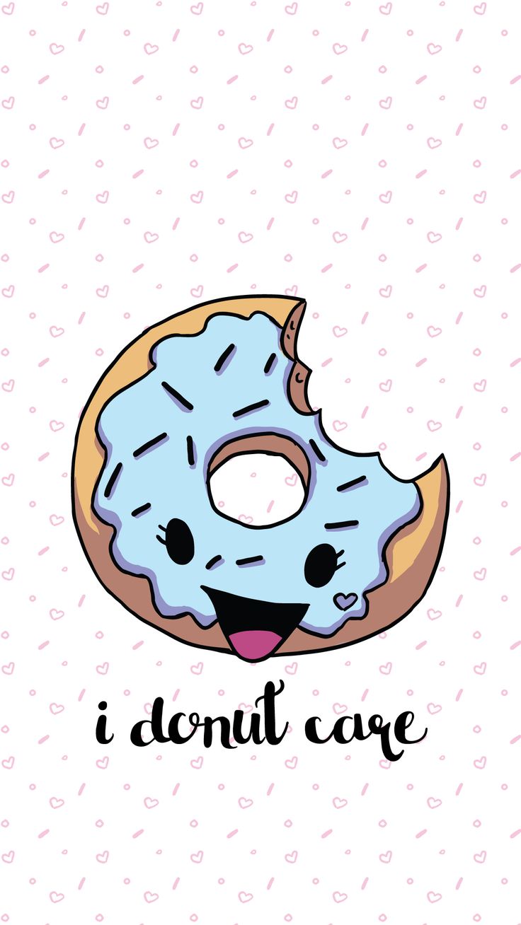 Be Happy - Donut Blue And Pink , HD Wallpaper & Backgrounds
