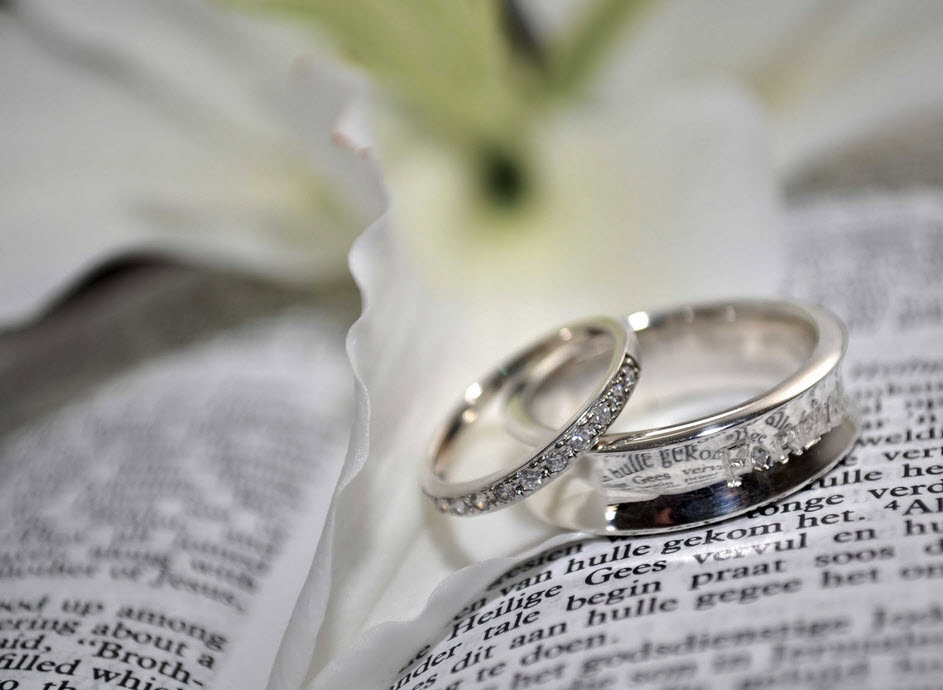 Cincin Kawin Emas Putih - Silver Wedding Rings Background , HD Wallpaper & Backgrounds
