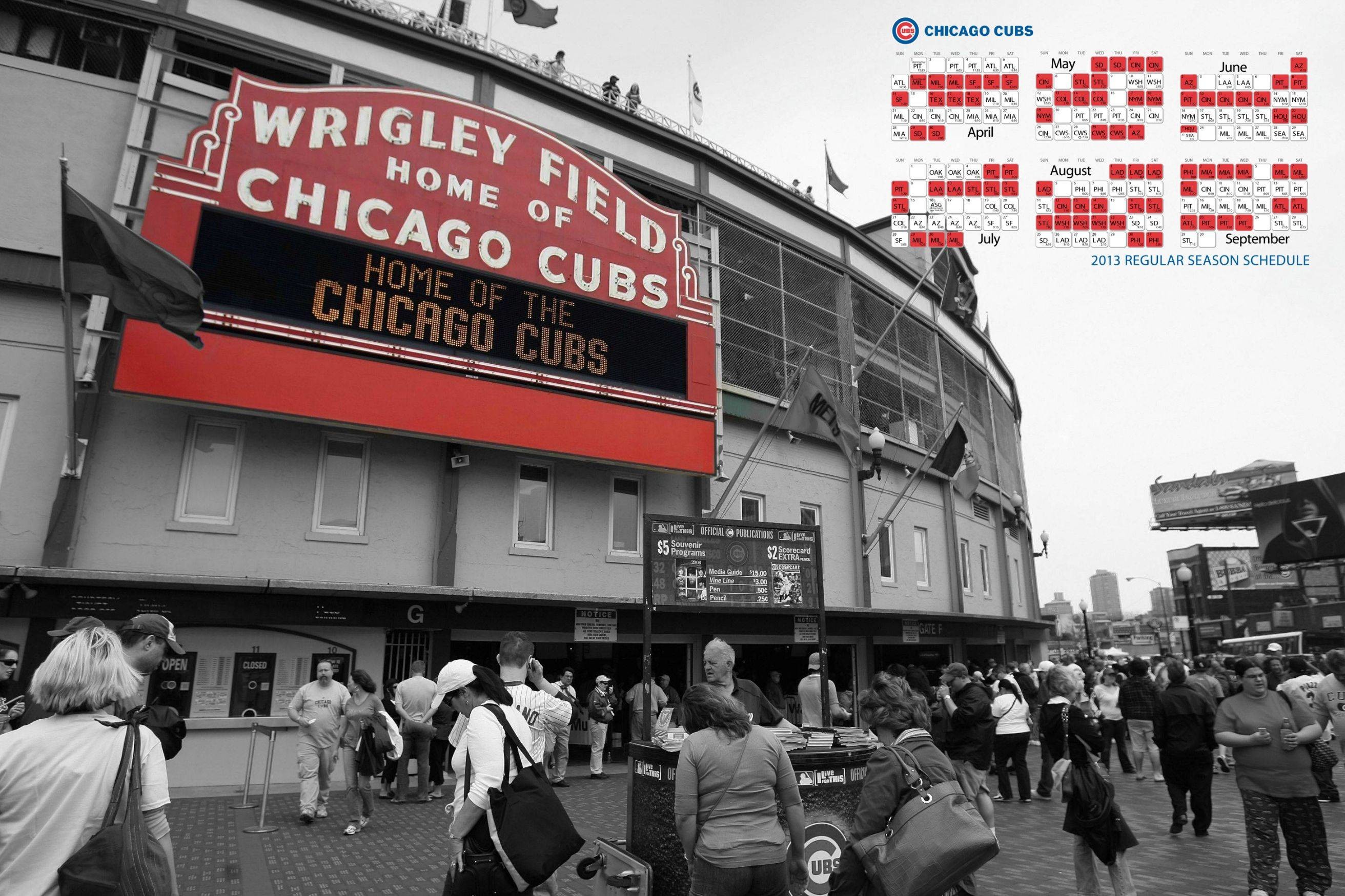 Here's A Png Of The Schedule Part If You Want That - Wrigley Field , HD Wallpaper & Backgrounds