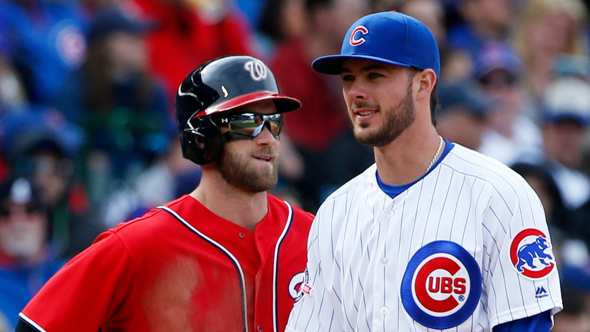 Does Kris Bryant Know Something We Don't About Bryce - Bryce Harper Kris Bryant Mike Trout , HD Wallpaper & Backgrounds