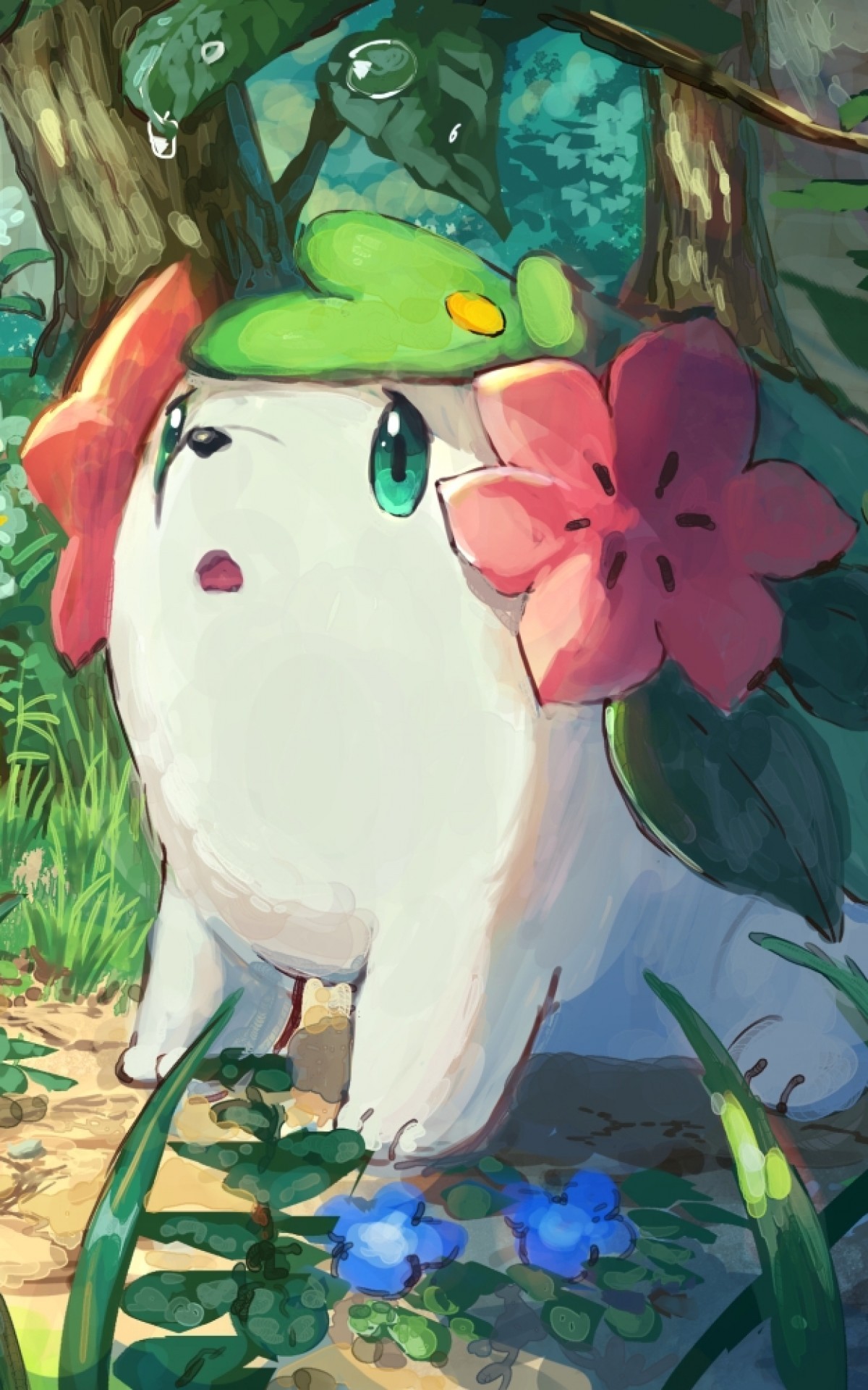 Shaymin, Pokemon, Cute, Leaves - Pokemon Shaymin Wallpaper Hd , HD Wallpaper & Backgrounds