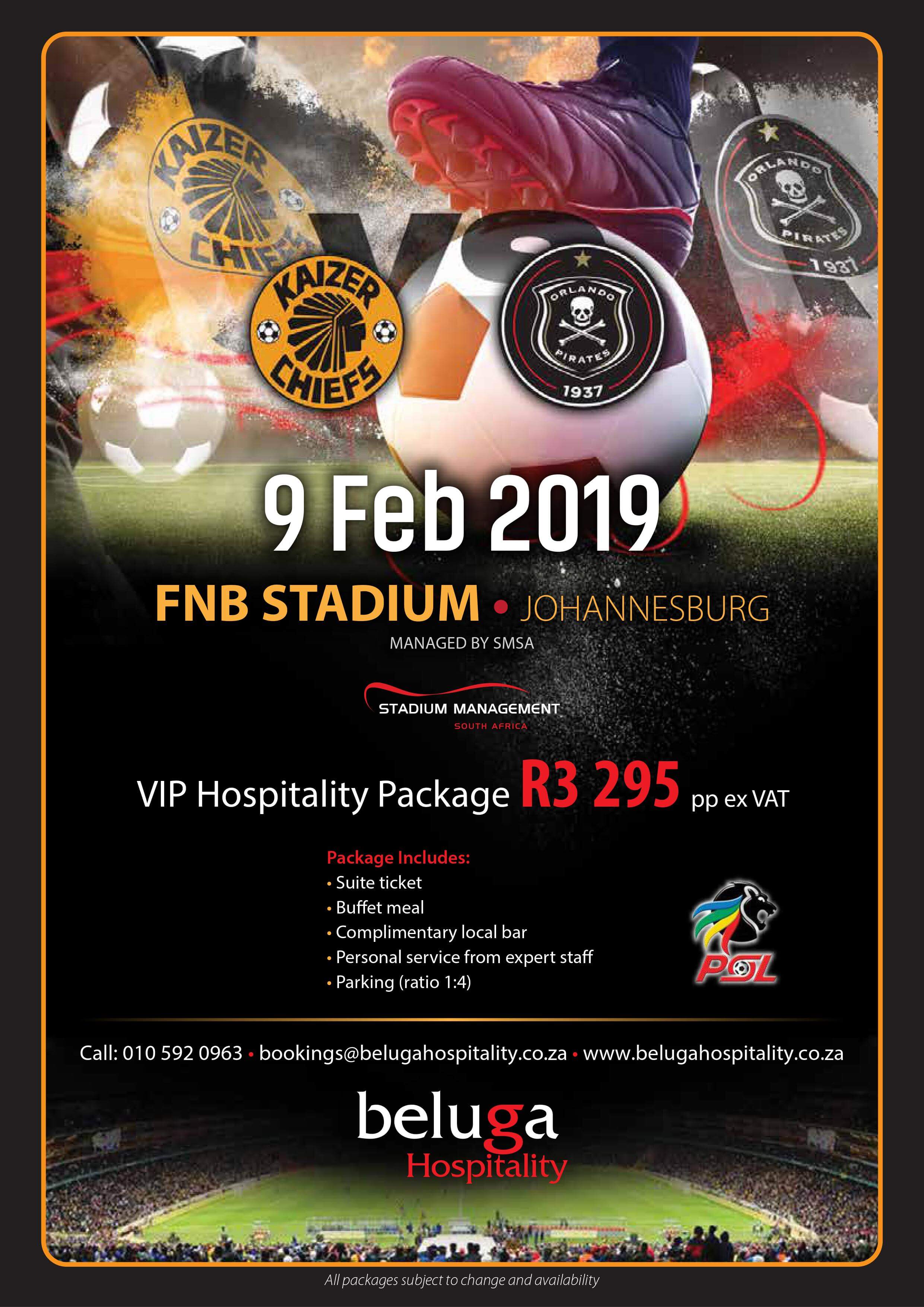 View Flyer • Download Brochure - Kaizer Chiefs Vs Orlando Pirates 2019 , HD Wallpaper & Backgrounds