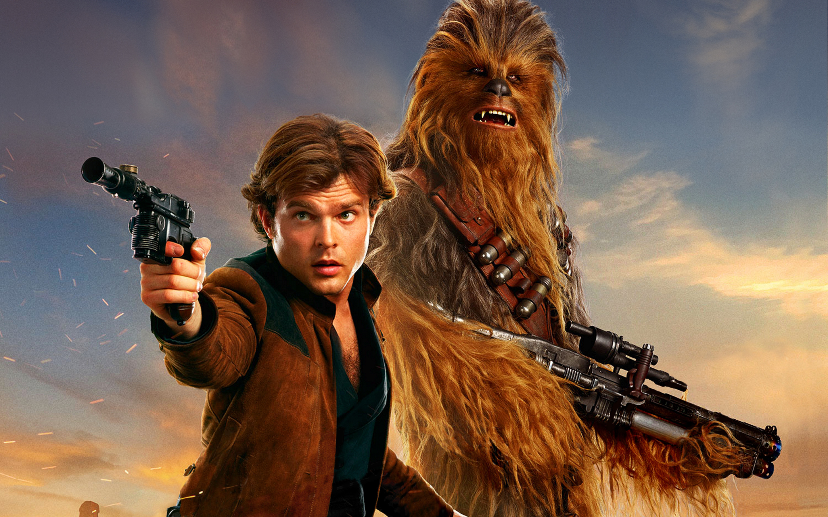 Han Solo & Chewbacca - Solo A Star Wars Story 2018 Poster , HD Wallpaper & Backgrounds