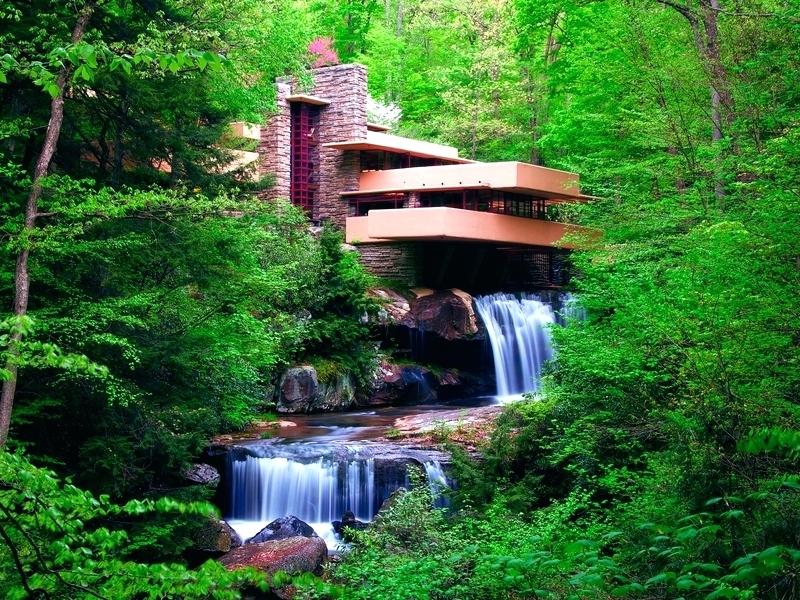 3d Nature Wallpaper Hd For Pc Free Download Spring - Fallingwater , HD Wallpaper & Backgrounds