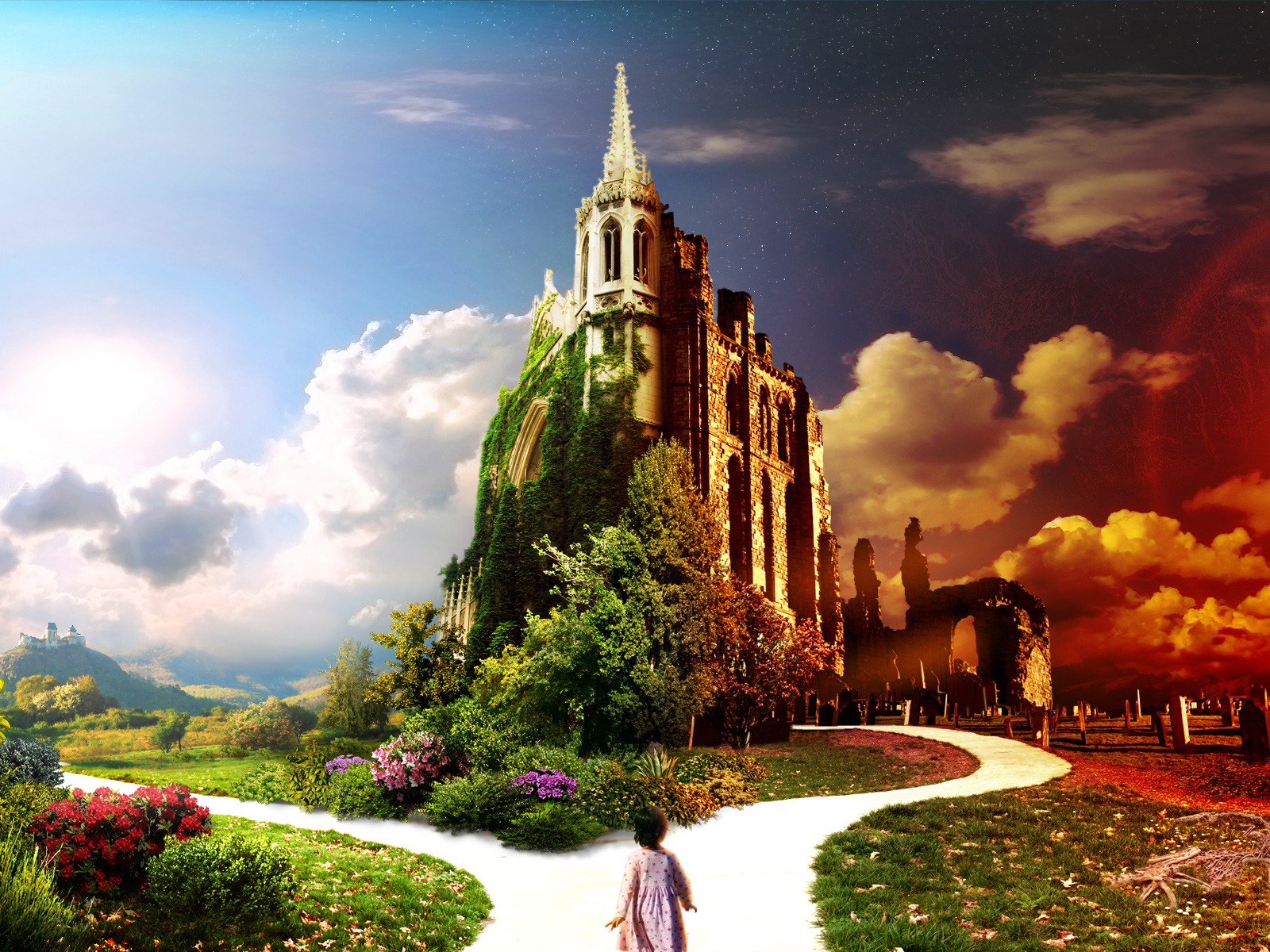 Imagini 3d Hd Desktop Wallpaper Poze Super Misto Two Paths