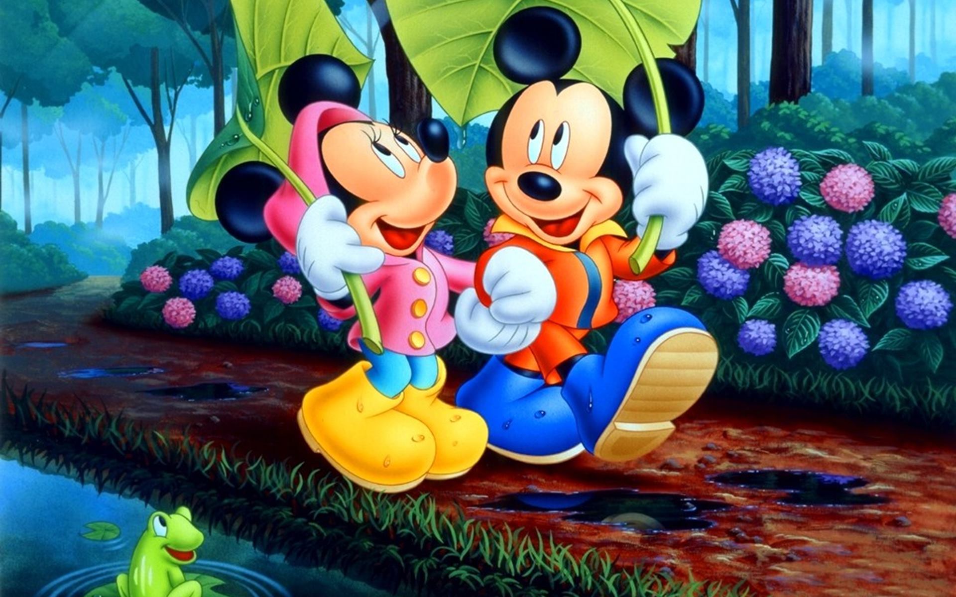 Cute Mickey And Minnie Mouse Hd Wallpaper - Mickey & Minnie Mouse Wallpaper Hd , HD Wallpaper & Backgrounds