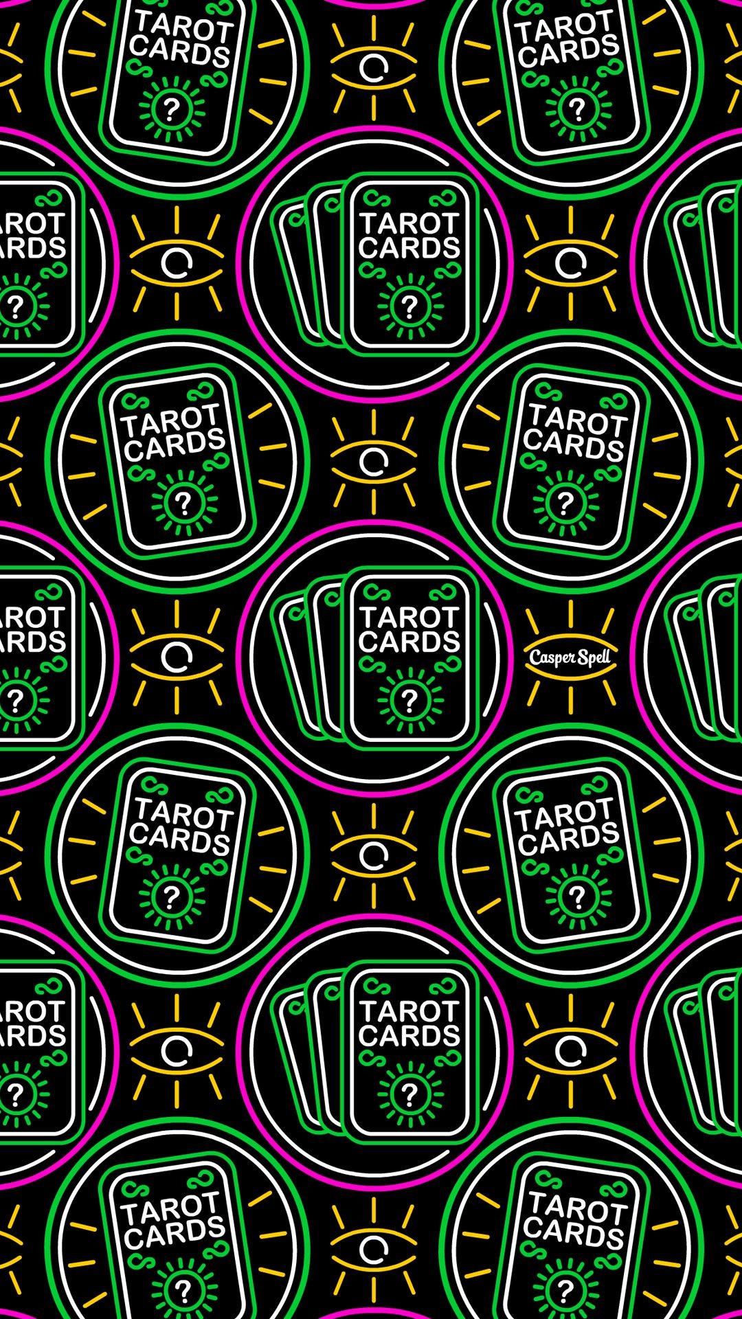Tarot Readings Reader Psychic Medium Neon Fortune Teller - Graphic Design , HD Wallpaper & Backgrounds