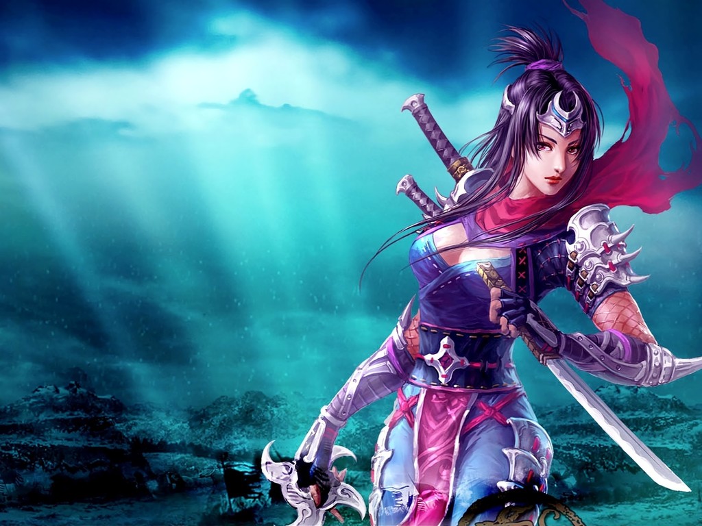 Hot Fantasy Girl, Katana Wallpaper , HD Wallpaper & Backgrounds