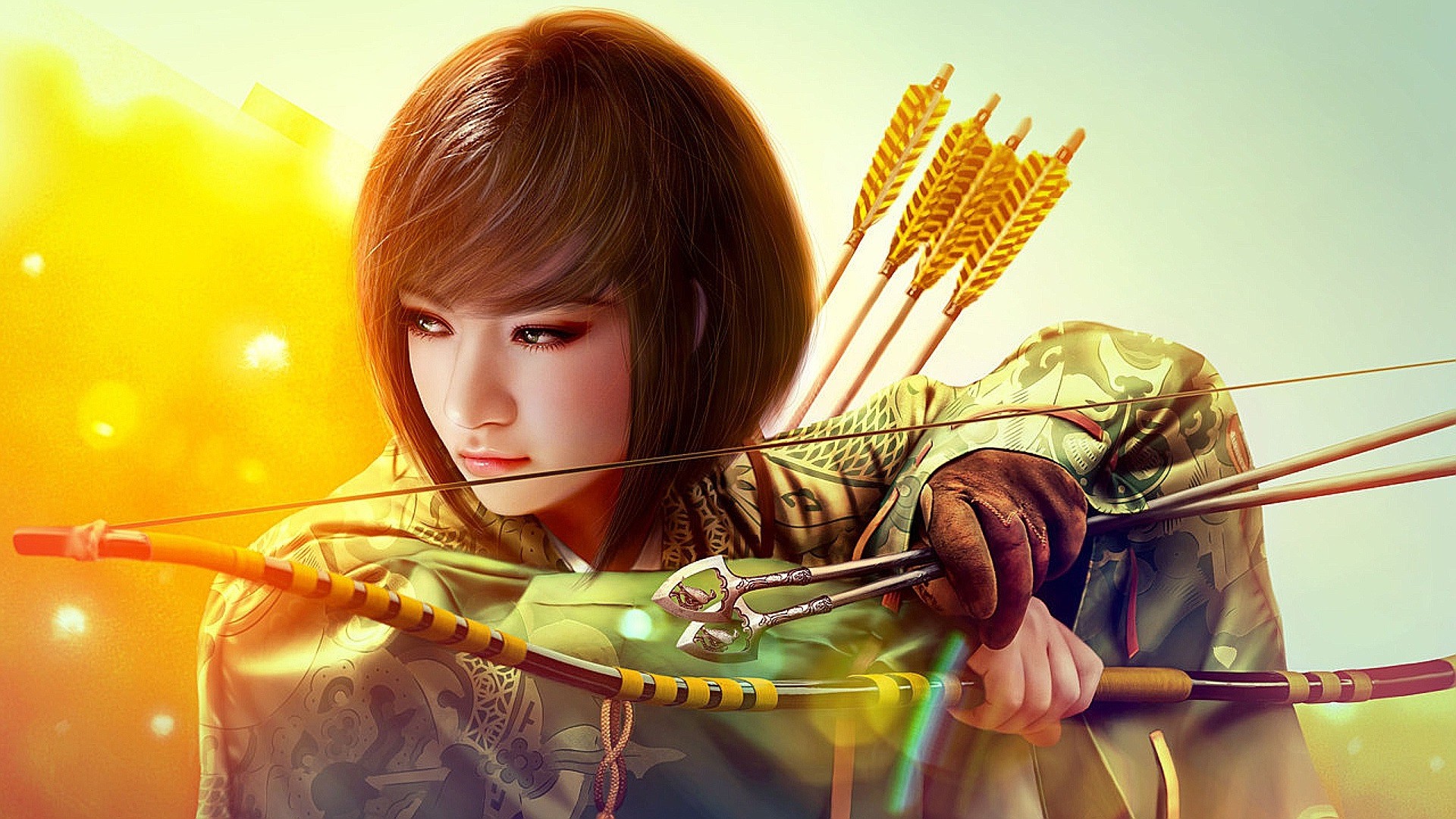 Fantasy Girls Hd Download Wallpapers - Archery Girl Wallpaper Hd , HD Wallpaper & Backgrounds