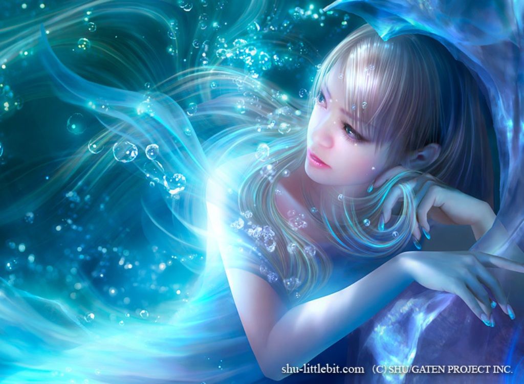 The Beauty, 3d, Abstract, Anime, Anime Girl, Blue, - Shu Mizoguchi , HD Wallpaper & Backgrounds