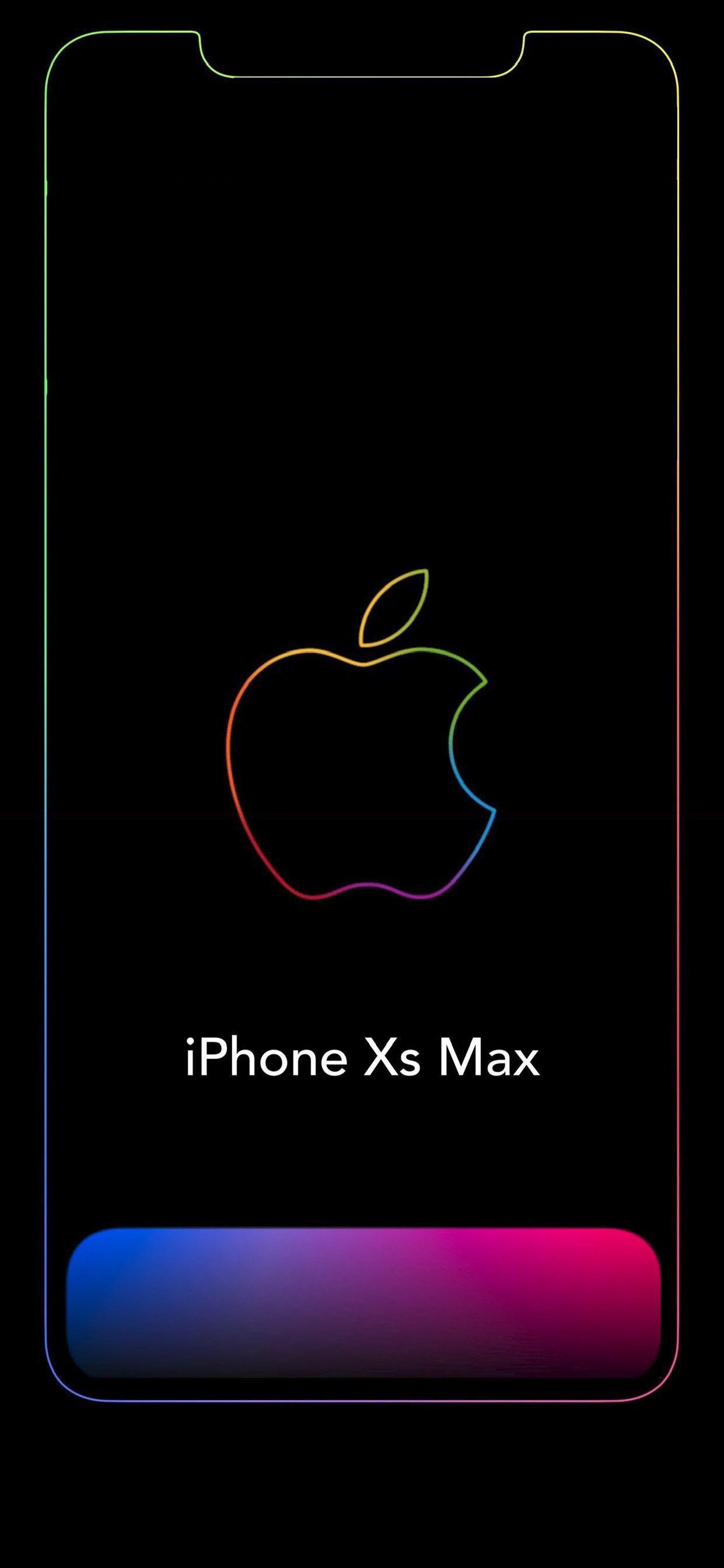 Iphone Xs Max Home Screen Wallpaper Apple Logo Home Screen