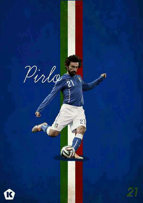 Andrea Pirlo Of Italy Wallpaper - World Cup Legends By Emilio Sansolini Via Behance #soccer , HD Wallpaper & Backgrounds