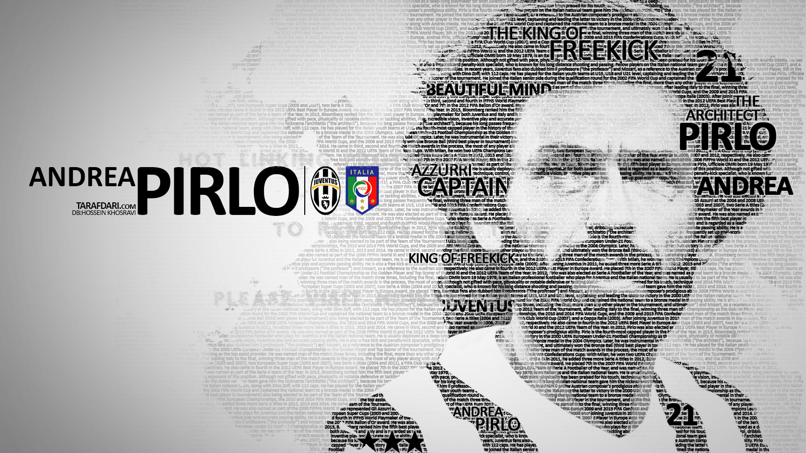 Andrea Pirlo Football Wallpaper - Andrea Pirlo , HD Wallpaper & Backgrounds