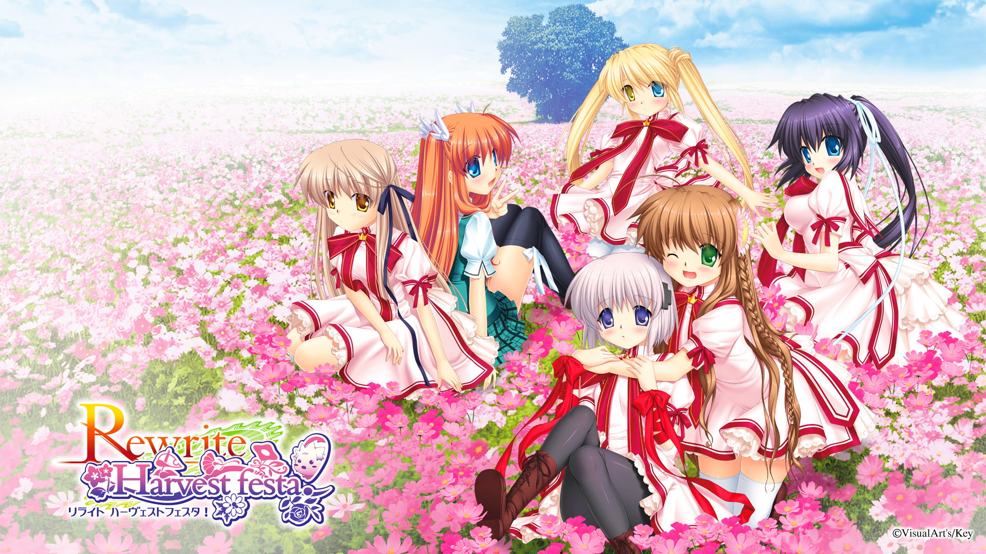 Anime, Rewrite, Akane Senri, Chihaya Ohtori, Kagari - Rewrite Harvest Festa , HD Wallpaper & Backgrounds