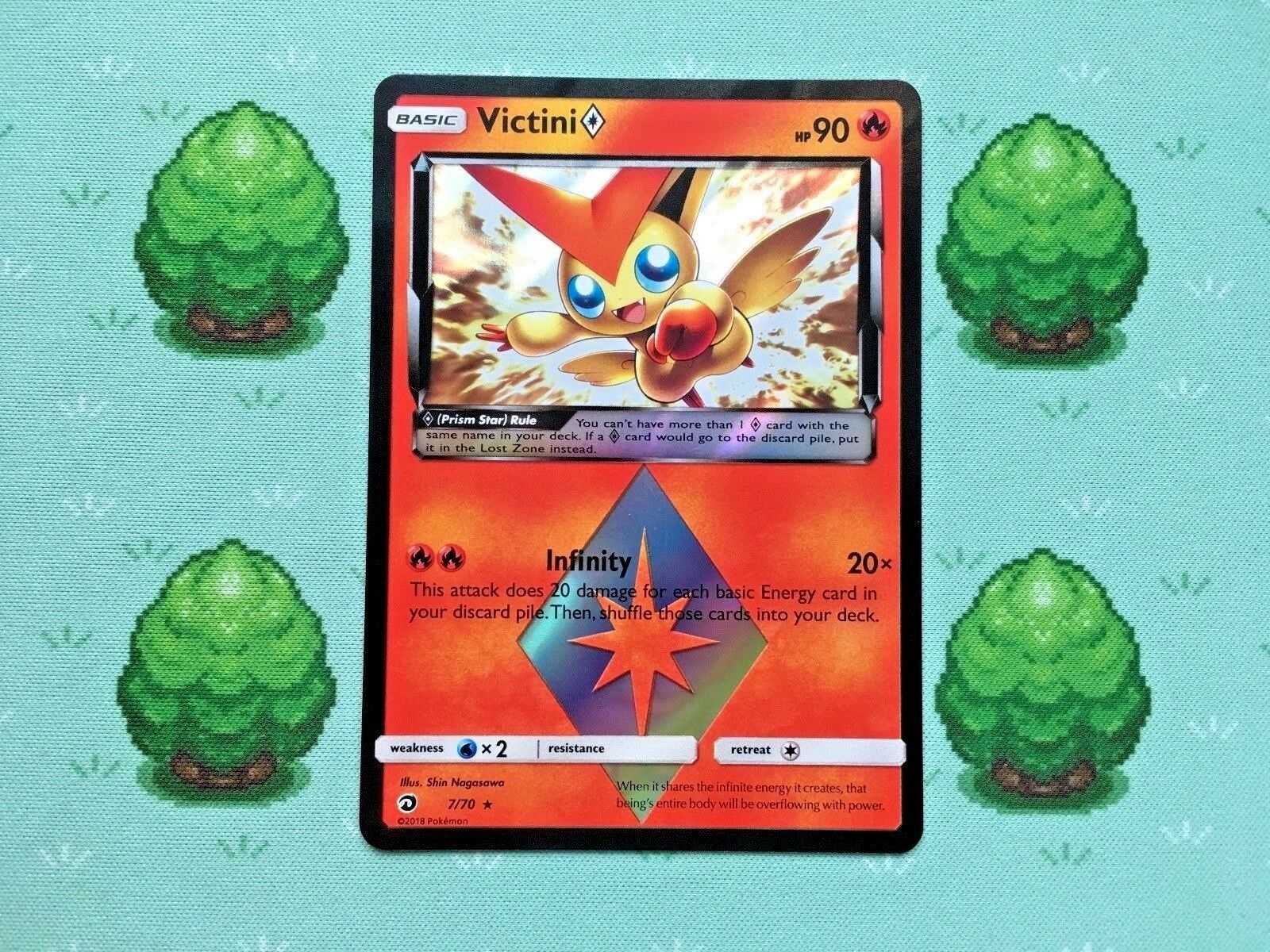 Victini Prism Star Dragon Majesty 7/70 - Prism Star Cards , HD Wallpaper & Backgrounds