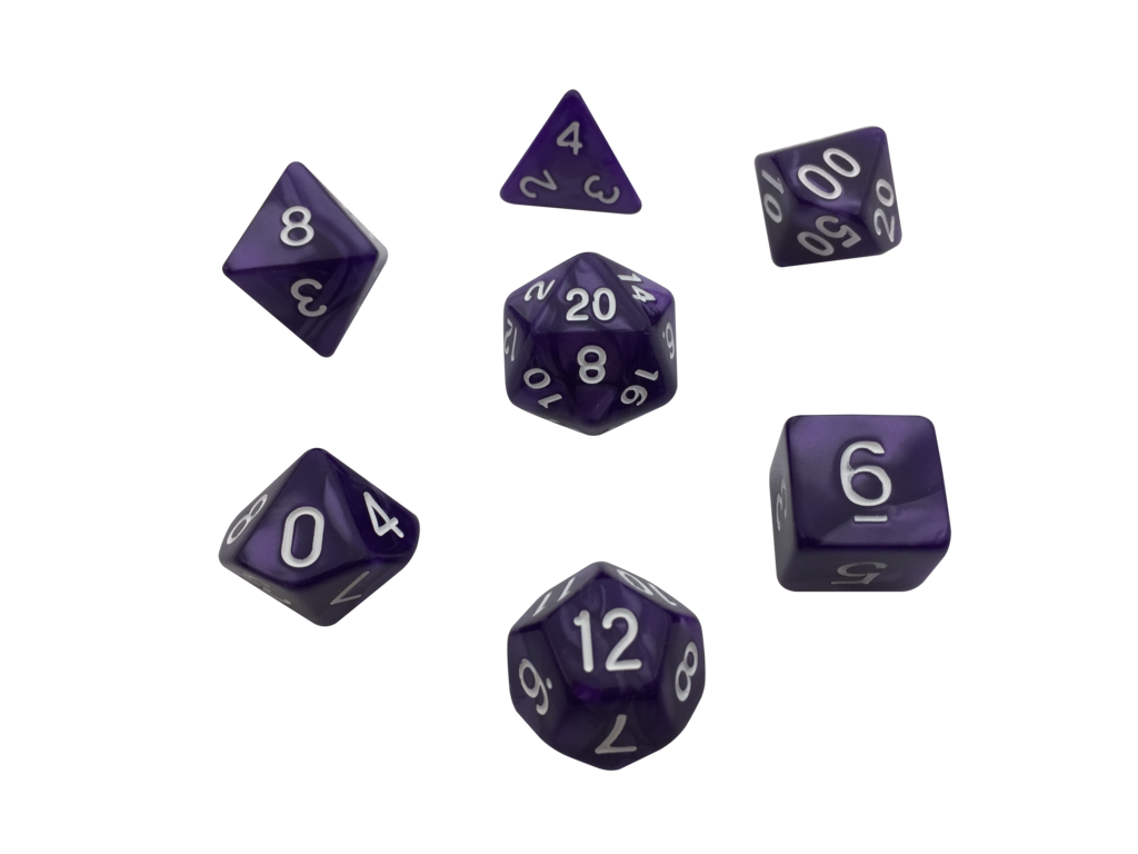 Pack Of 7 Polyhedral Dice With - Dice , HD Wallpaper & Backgrounds