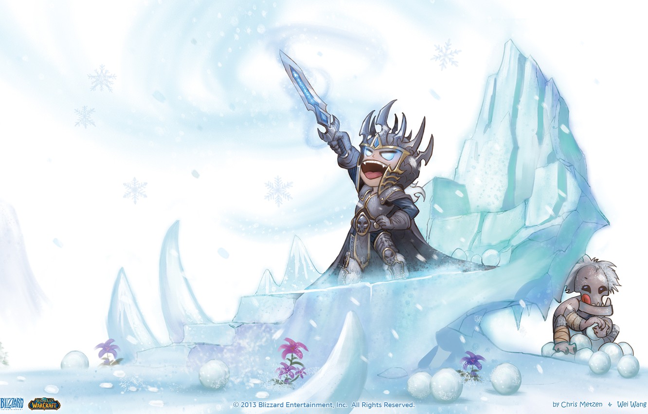 Photo Wallpaper Snow, Sword, World Of Warcraft, Lich - World Of Warcraft , HD Wallpaper & Backgrounds