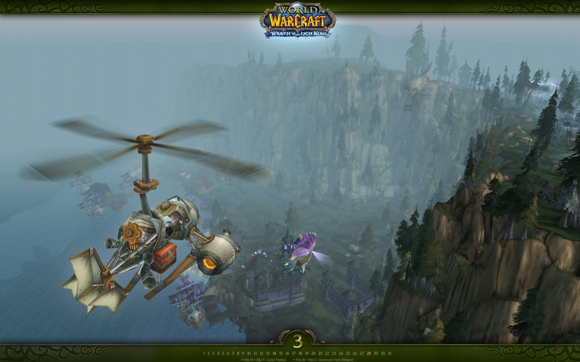 World Of Warcraft, Wrath Of The Lich King Desktop Background - Вертолет Вов , HD Wallpaper & Backgrounds