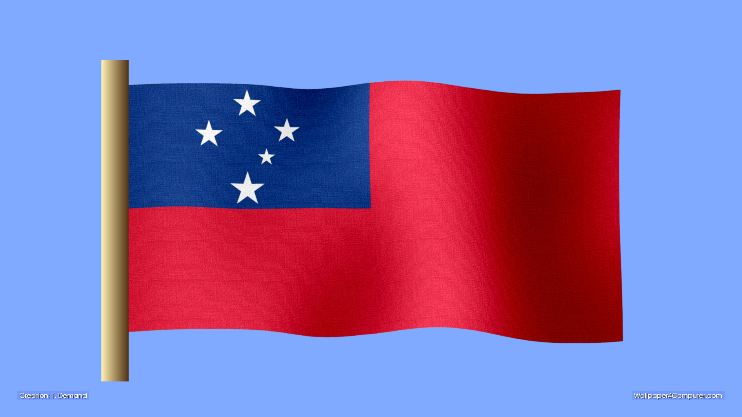 Wallpaper For Computer - Samoan Flag , HD Wallpaper & Backgrounds
