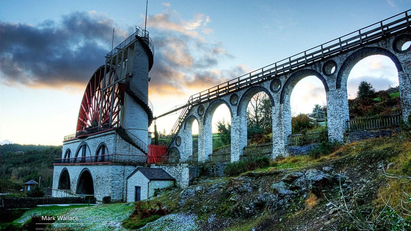 England Isle Of Man Hd Nature Landscape Wallpaper Preview - Laxey Wheel , HD Wallpaper & Backgrounds