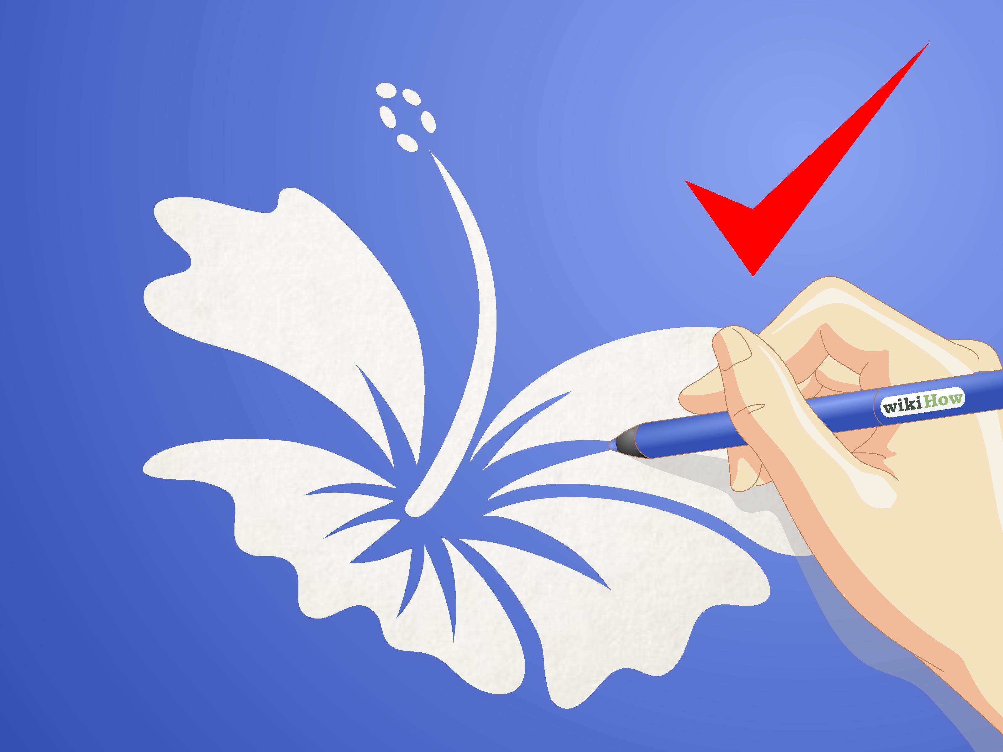 2 Easy Ways To Draw A Cartoon Hibiscus Flower - Cartoon Photos Of Flowers , HD Wallpaper & Backgrounds