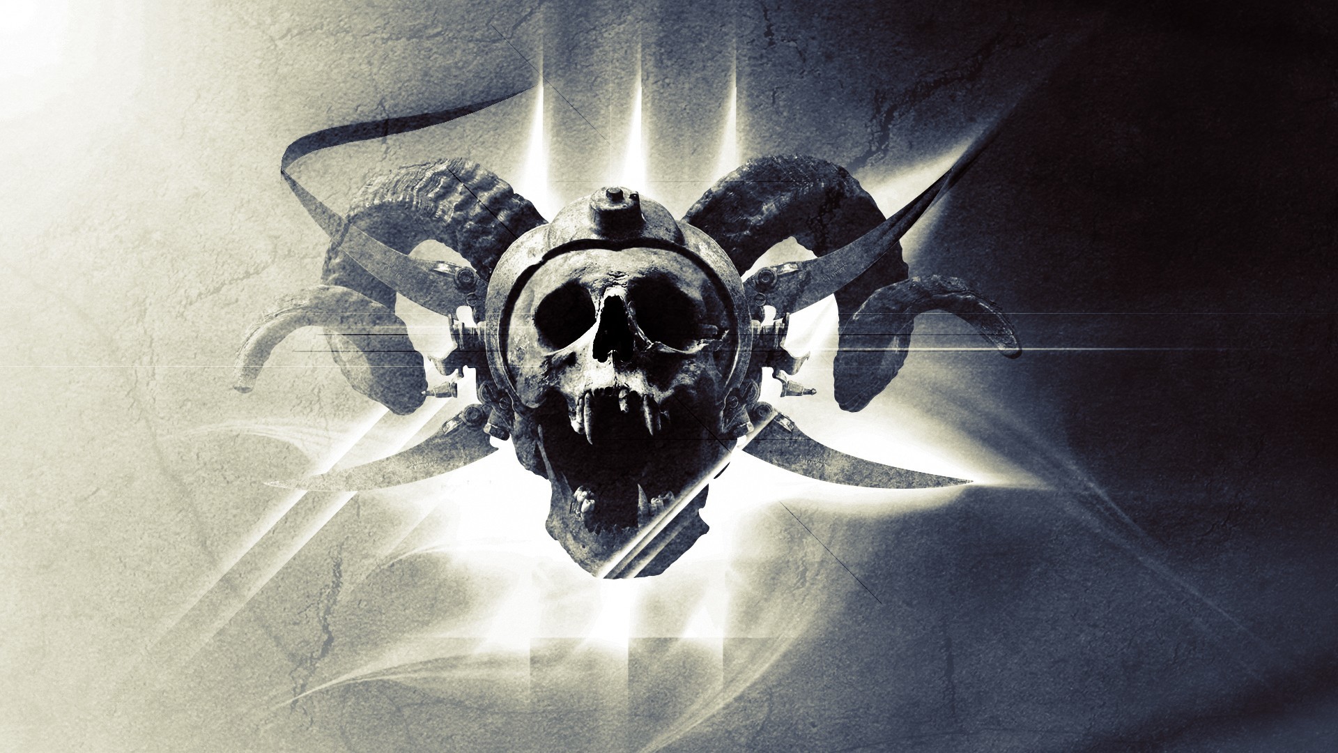 Skull With Horns Hd Wallpaper - Skull With Horns , HD Wallpaper & Backgrounds