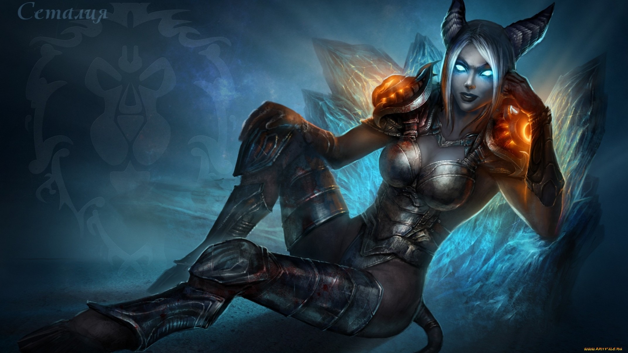 World Of Warcraft Demon Girl Wallpaper - World Of Warcraft Wallpaper Gif , HD Wallpaper & Backgrounds